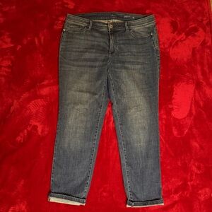 J. Jill Denim Authentic Fit Slim Ankle Jeans - Mid-Wash Blue Petite 12